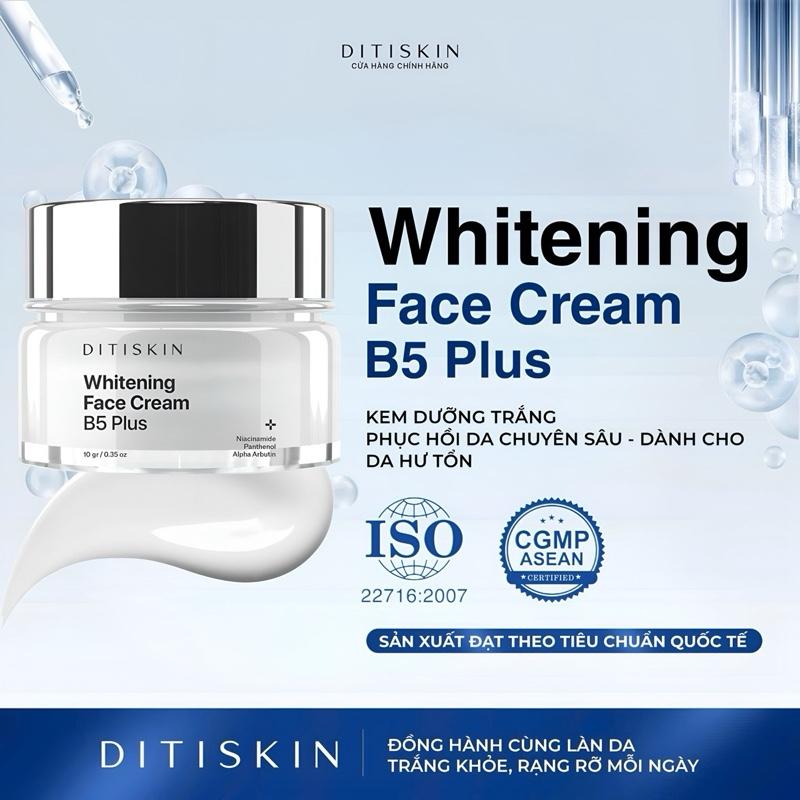 [ PHIÊN BẢN MỚI +10% NIACINAMIDE ] KEM DƯỠNG TRẮNG MỊN DA, CẤP ẨM, HỖ TRỢ MỜ THÂM NÁM, SE KHÍT LỖ CHÂN LÔNG, NÂNG TONE, ĐỀU MÀU DA, WHITENING FACE CREAM B5 PLUS DITISKIN