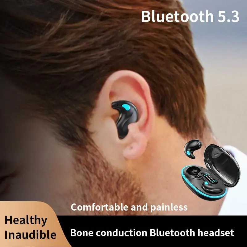X55 Sleeping Earbuds with Hi-Fi Stereo Sound Waterproof Build-in Mic Noise Cancelling For iPhone For Andriod Touch Control Earphones 7