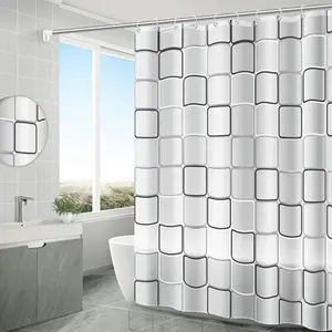 Gorden Tirai Kamar Mandi Shower Curtain Motif Partition Bathroom WC Toilet