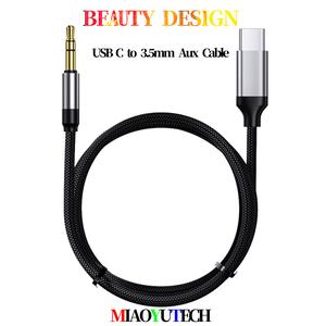 MIAOYUTECH Aux to USB C Type C to 3.5mm Audio Aux Jack Cable (1meter), Type C to 3.5mm Headphone Car Stereo Cord Car Aux Cable Compatible with iPhone, Samsung Galaxy, Pixel, iPad,Car Music Cable
