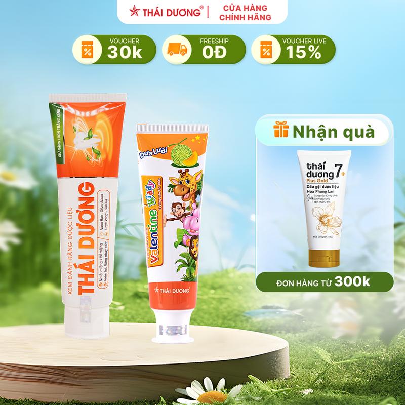 Kem đánh răng dược liệu Thái Dương (Hộp 01 tube x 150g) - Sao Thái Dương