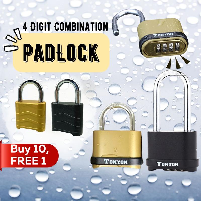 4 Digit Code Combination Padlock / Anti-Theft Lock / Kunci Mangga ...