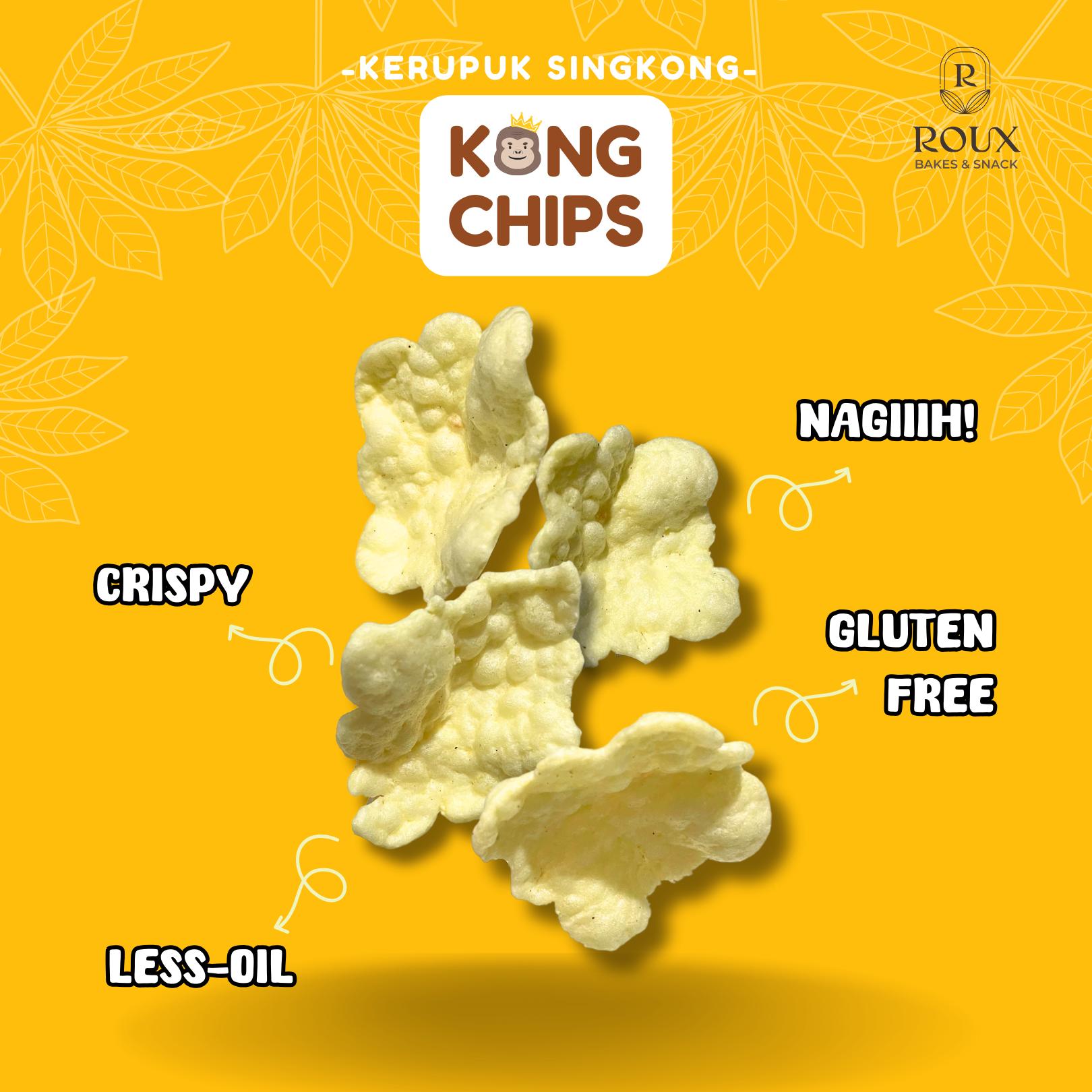 Kong Chips - Kerupuk Singkong Home Made 110g ( Cassava Cracker ) - Truffle