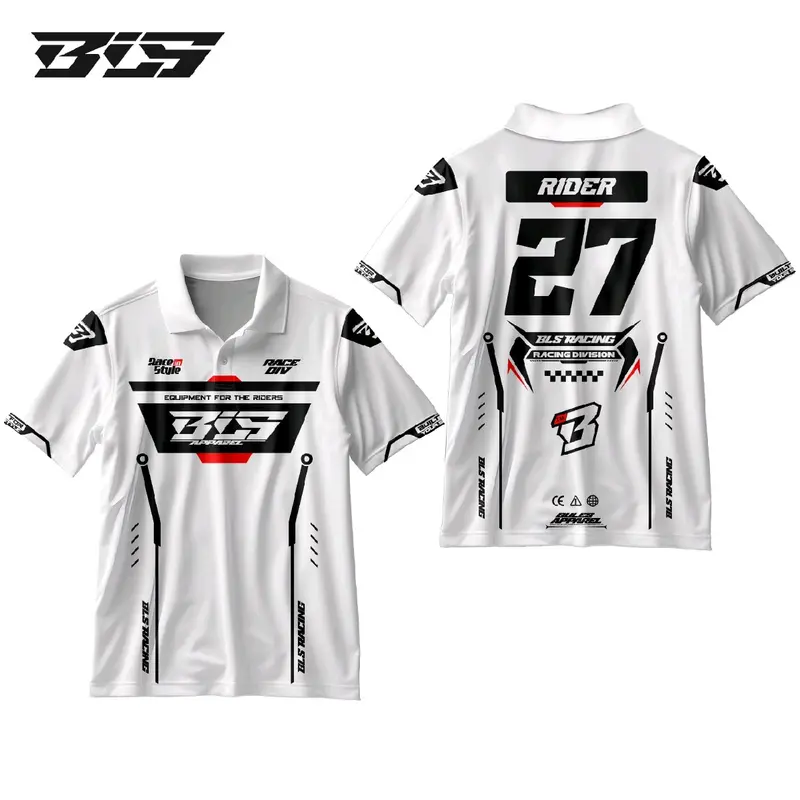 BLS Kaos Jersey Polo Rider Full Printing Bahan Dryfit Premium Quality - Sport 0