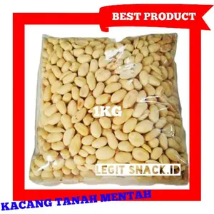 Kacang Tanah Kupas 1Kg / Kacang Tanah Mentah Super Ukuran Besar Food Asin