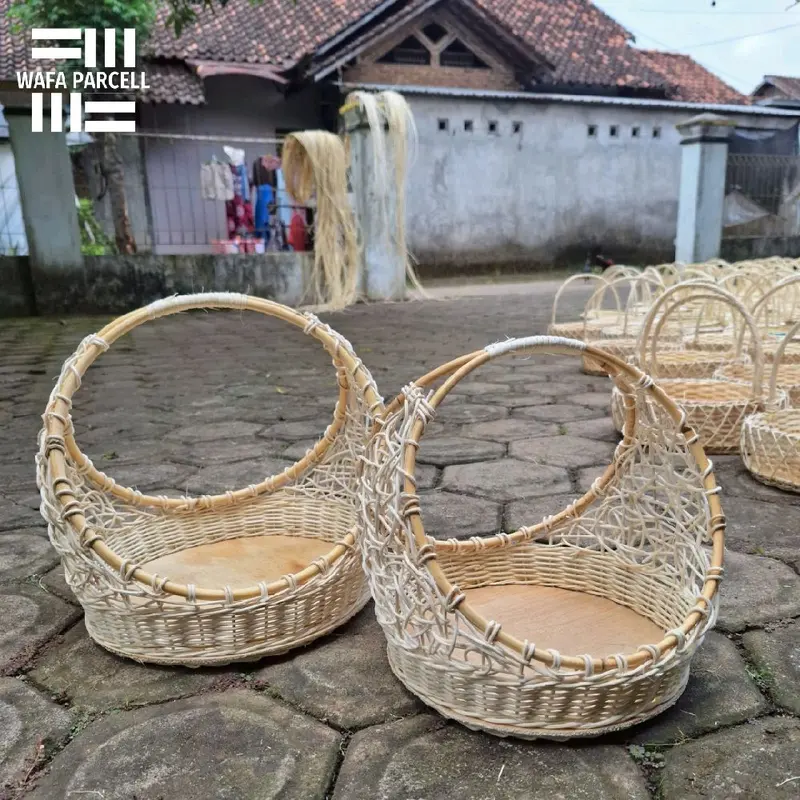 Keranjang Rotan Bulat Cincin 1pcs isi 2 0