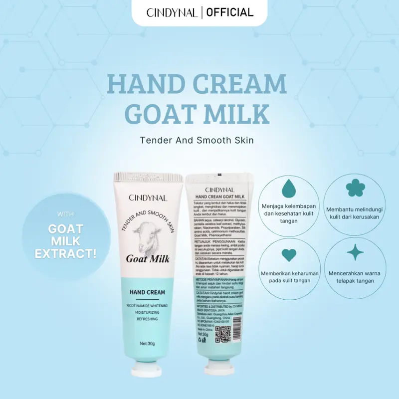 BPOM EXGYAN Hand Cream Goatmilk Krim Tangan Handbody Whitening 30g Niacinamide 2