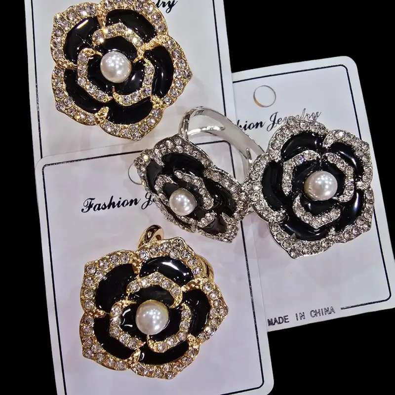 Bros Kolong Bunga Permata Mutiara Bros cincin, bros hijab Kerudung 1