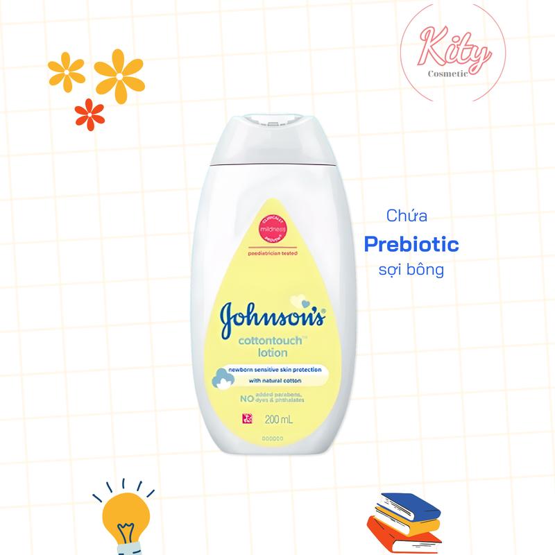  Sữa dưỡng ẩm Johnson's Baby cho bé mềm mịn cotton couch face & body lotion 200ml 