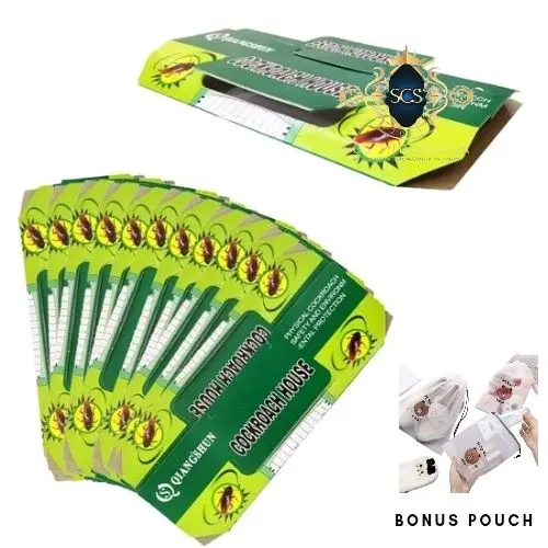 Perangkap Lem Kecoa / Jebakan Obat Pembasmi Kecoa & Cicak 10 Pcs - SCS.ID 3