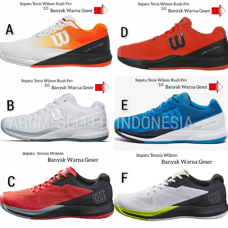Sepatu Tenis Meja Wilson Rush Pro BNIB Original Sepatu Wilson Rush Pro 3.0