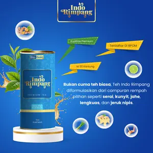 Teh Indo Rimpang - Perpaduan Rempah Kunyit, Jahe & Sereh | Bantu Memelihara Kesehatan Keluarga BPOM