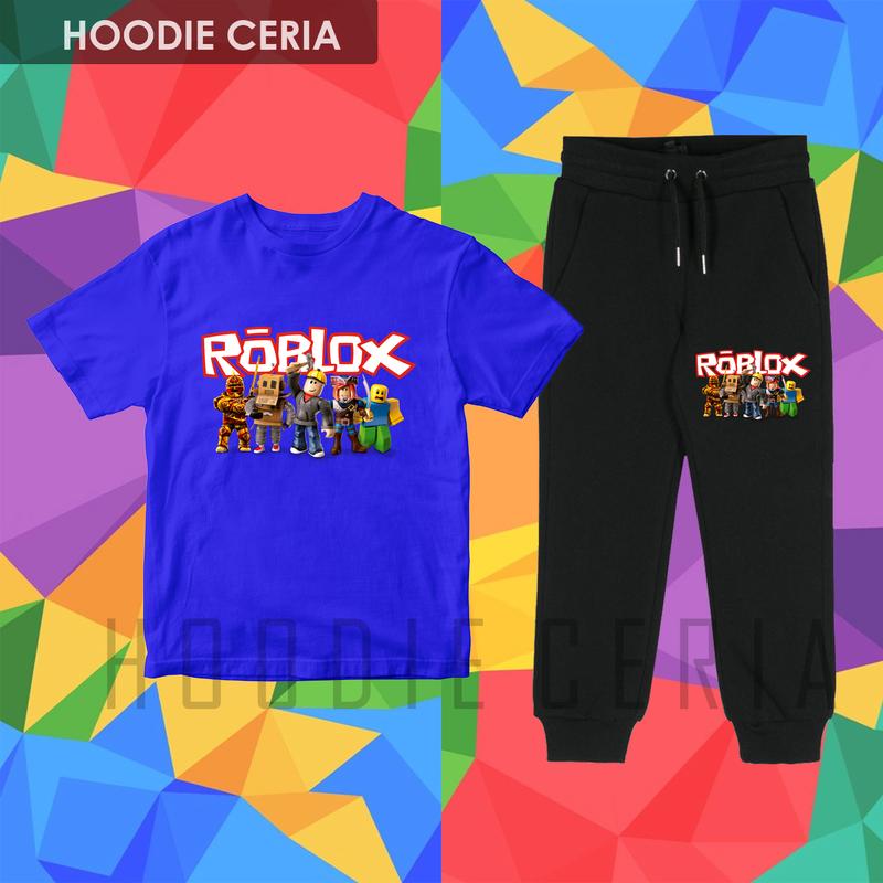 Product Introduction of [GRATIS TAMBAH NAMA] Setelan Baju Roblox Anak - Kaos Roblox - Set Kaos Dan Celana Anak Gambar Roblox 44