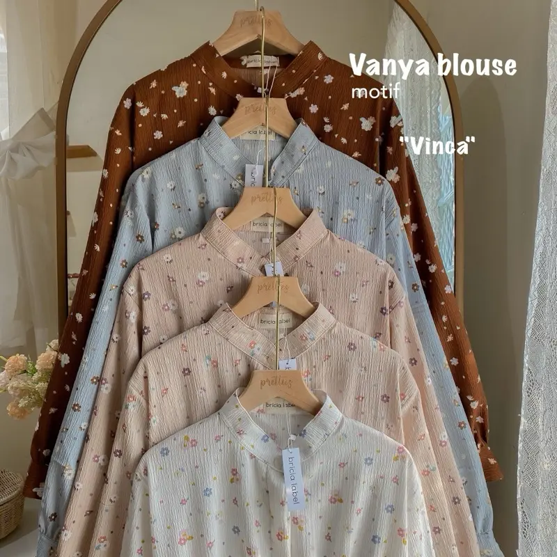 Bricia_label - VANYA BLOUSE / blouse motif / blouse floral / blouse karet perut 3
