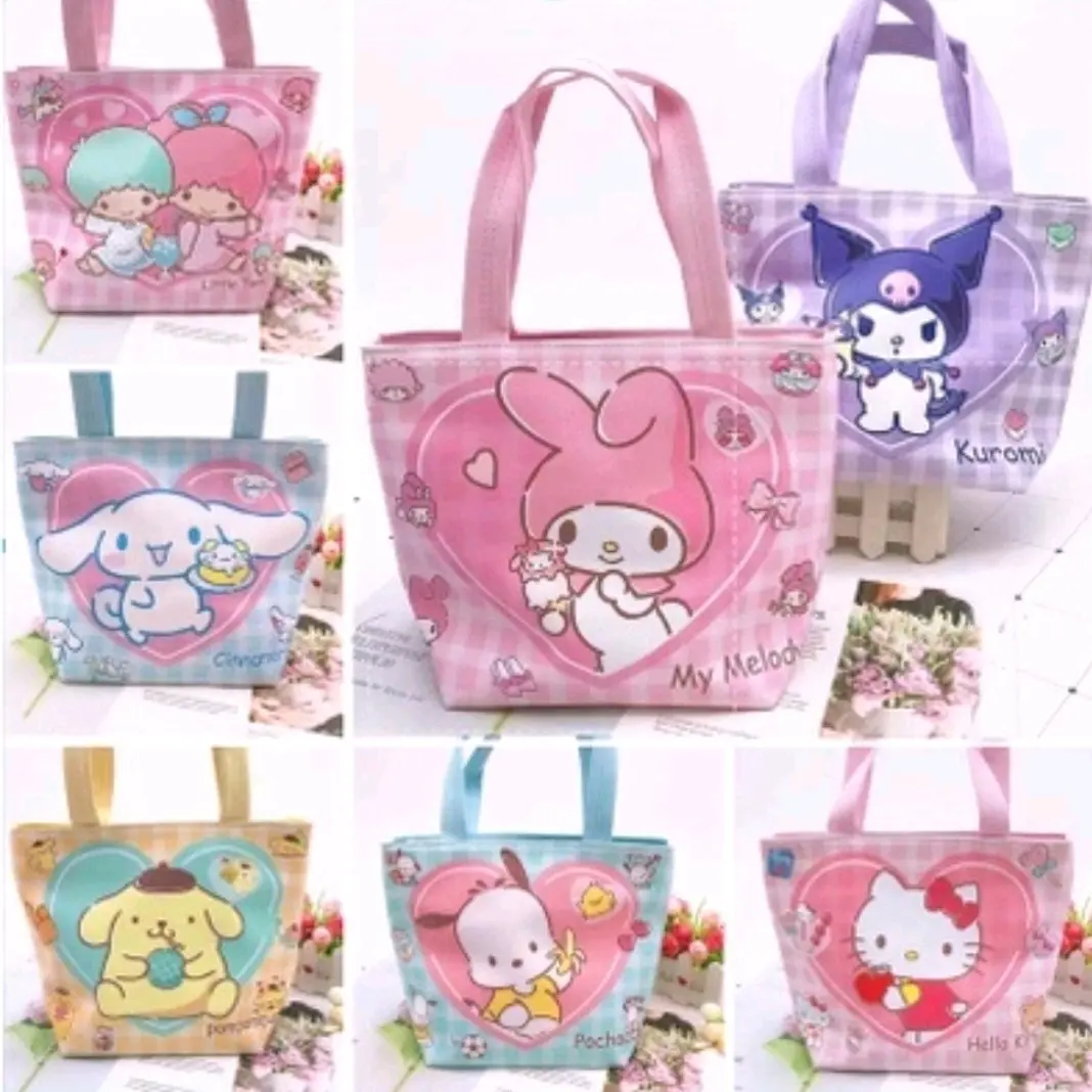 tas tenteng motif sanrio anak bisa buat bekal Makanan tas jinjing
