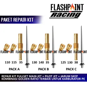 (BISA COD) PAKET REPAIR KIT SET KEIHIN PE 24 26 28 30 32 34 MAIN JET PILOT JET JARUM SKEP 110 115 35 130 140 35 SLOW JET MJ PJ REPAR JARUM SKEP KEIHIN MIKUNI KARBURATOR KARBU KALBULATOR SPUYER BLACKRAVEN BLACKVIPER CPO