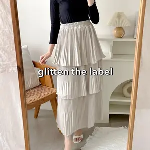 Ruffle Pleats Skirt / rok plisket susun / rok plisket tingkat / layer ruffle pleats skirt (028)