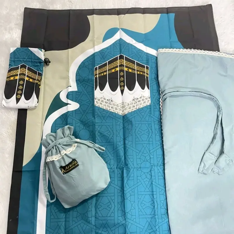 Full Set Mukena + Sajadah Syakila Dewasa Travel Series Katun Polos Renda Arbifa Nyaman 3
