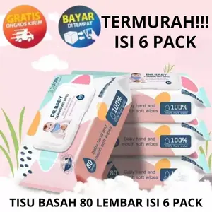KP144 - TISU BASAH BAYI ISI 6 PACK TISSUE BASAH BABY MURAH BABY WIPES WET TISSUE BABY