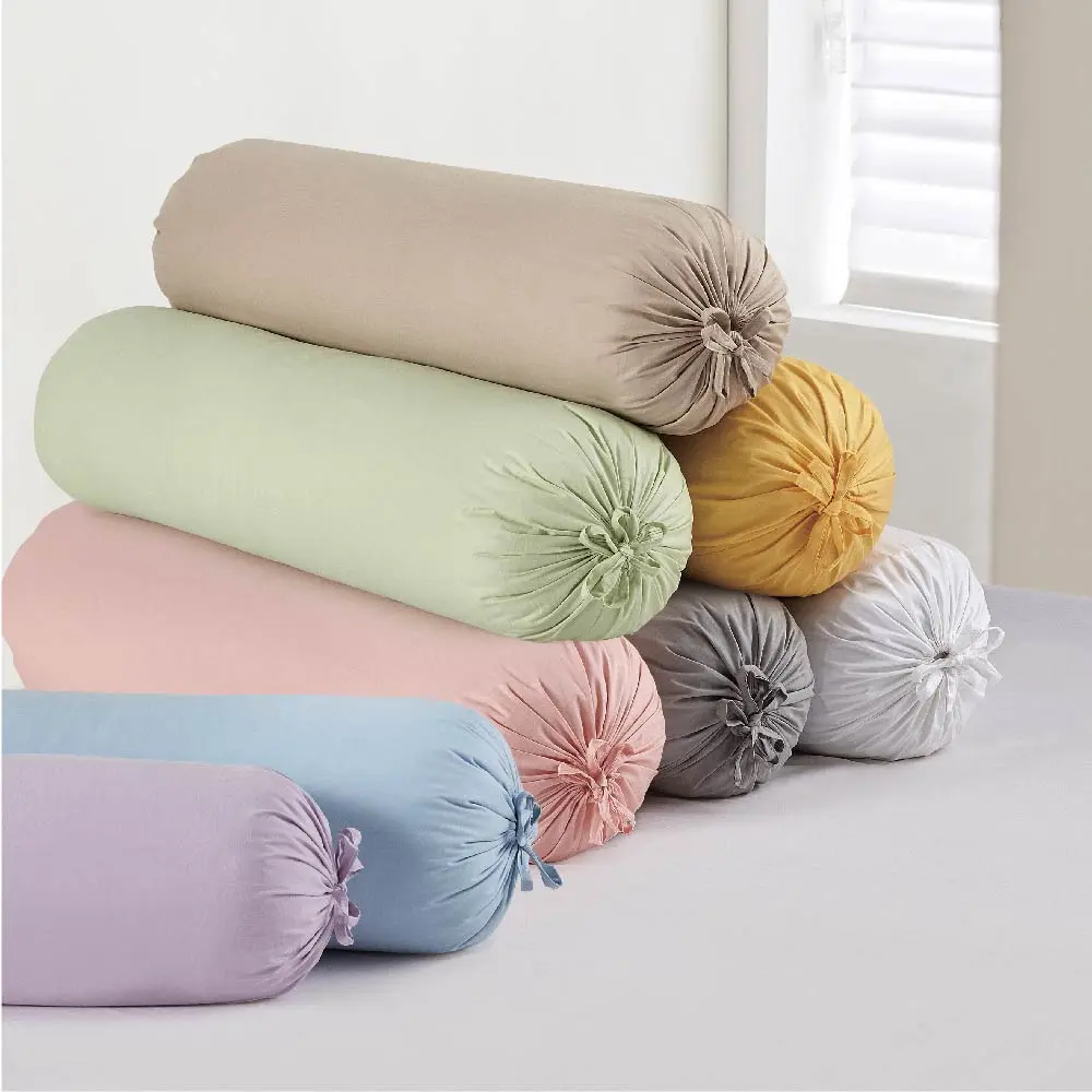 Aussino Solid Colored Bolster Case 100% Cotton