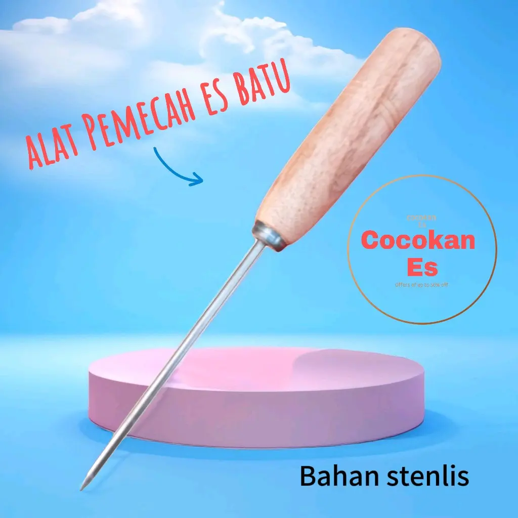 Alat Pemecah Es Batu Stainless Steel Cocokan - Cream Kitchenware Dapur