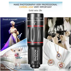 lensa Telephoto apexel 28X Zoom With Tripod