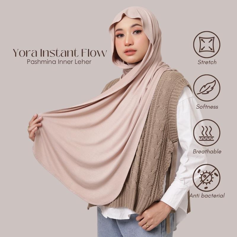 Raina Signature - Yora Instant Flow Pashmina Inner Leher Raina Signature - Yora Instant Flow Pashmina Inner Leher