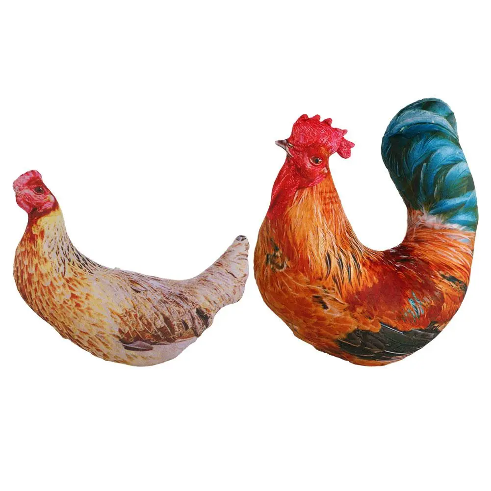 28CM Creative Simulated Rooster Plush Toys Stuffed Chicken Home Room Decor Dolls For Kid K2Q8 U1E2