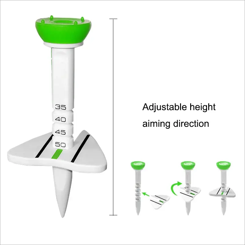 80mm Tee Golf Profesional Golf Tee Adjustable Golf Tees Directional Alat Golf 4