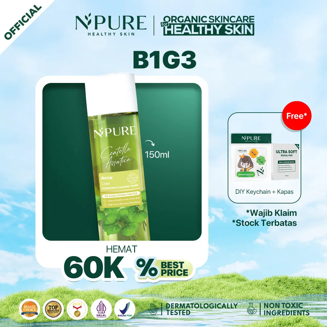 【B1G3】NPURE Hydrating Acne Toner 150ml  / Acne Toner / Toner Kulit Jerawat /toner hydrating toner/toner aha/soothing toner/skincare muka berminyak/skincare muka berjerawat/toner bha/toner npure/toner kulit kusam/toner kulit kering