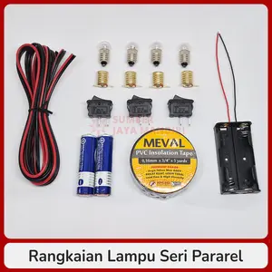 Paket Rangkaian Listrik Lampu Seri Pararel Praktek anak Sekolah