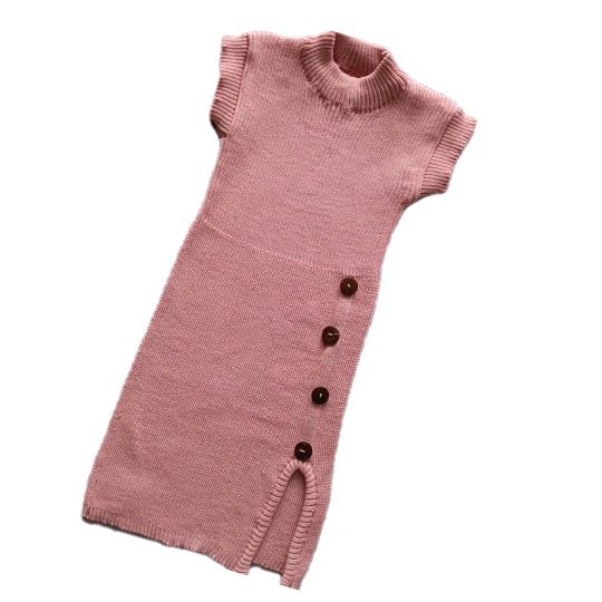 Fashion Korean Style - Baju Atasan Rajut CURLY Dress Anak Perempuan Usia 3-5 Tahun Lengan Pendek Bahan Rajut Melar - Baju Anak Cewek Lucu Fashion Korean Style - Baju Atasan Rajut CURLY Dress Anak Perempuan Usia 3-5 Tahun Lengan Pendek Bahan Rajut Melar - Baju Anak Cewek Lucu