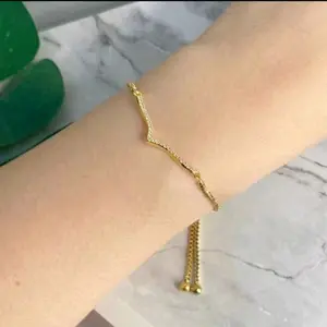 Gelang Serut Titanium Wanita Terbaru Model Fuji Fashion Aksesories Gelang wanita Kekinian Anti Karat Tidak Luntur Bracelets