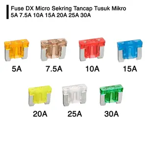 Fuse DX Micro Sekring Tancap Tusuk Mikro 5A 7.5A 10A 15A 20A 25A 30A