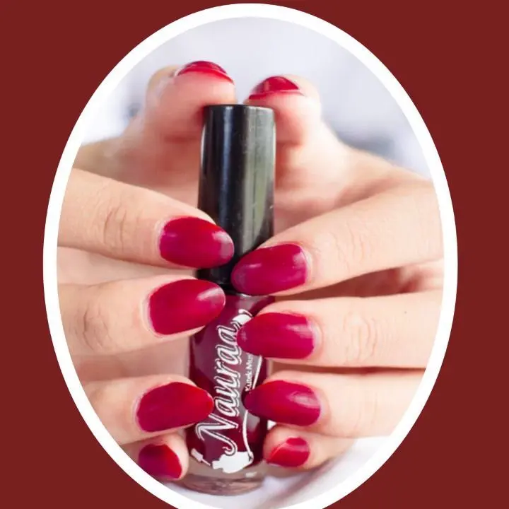 Nauraa  Kutek muslimah  5ml - warna maroon -  Hena Polish Inai