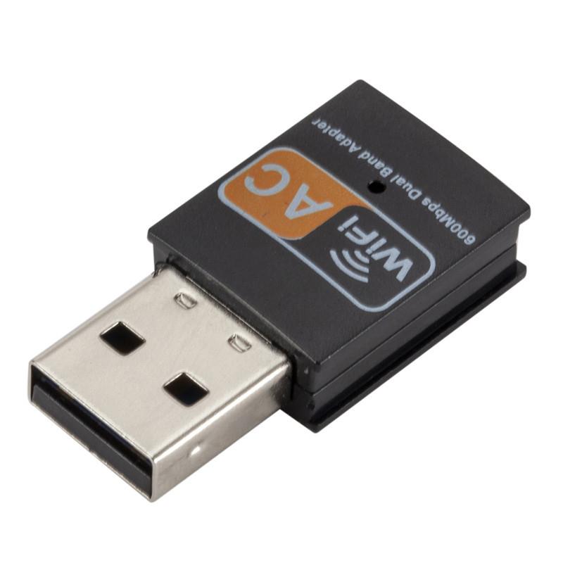 Product Introduction of 600 Mbps 2.4-5ghz USB Dual Band Wireless Adapter WiFi Dongle 802.11 AC Laptop PC 24