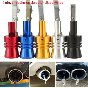 Silenciador de auto con silbato turbo, tubo de escape sobremedido, creador de rugido, accesorios para auto, tamaño XL