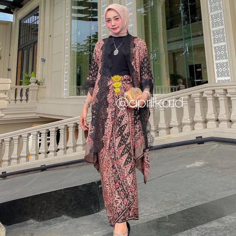 Tipe A set Ayu Baju Kondangan Pesta Kebaya Batik Viscose Motif Jupri Palembang 3