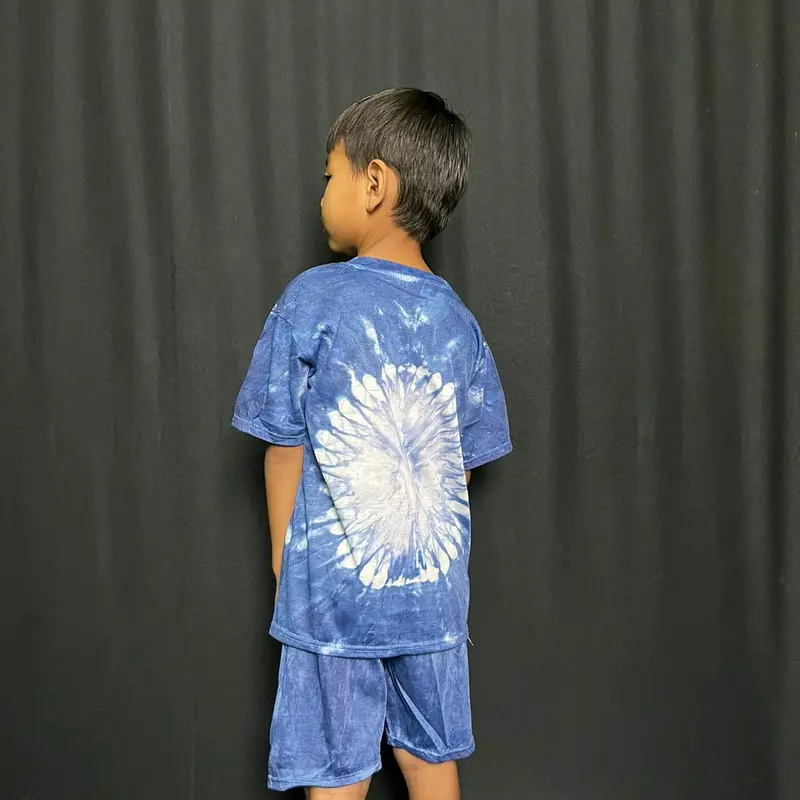 Setelan Kaos Batik Anak Jogja Murah Cap Orang-Orangan Celana Motif 1