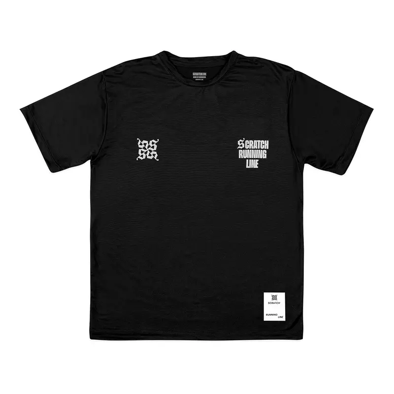 Scratchline Boost Running T-shirt Black Men // Running Jersey // Pakaian  Baju   Kaos Olahraga Pria 0