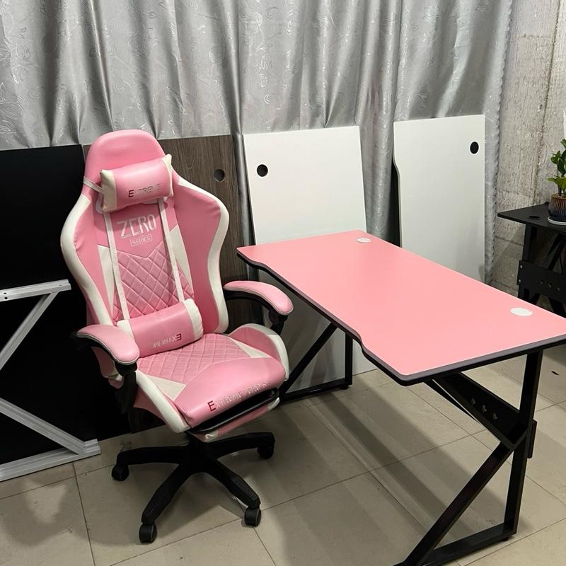  Bộ bàn ghế màu hồng như ảnh  ghế gaming hồng gác. bàn k vát hồng  
