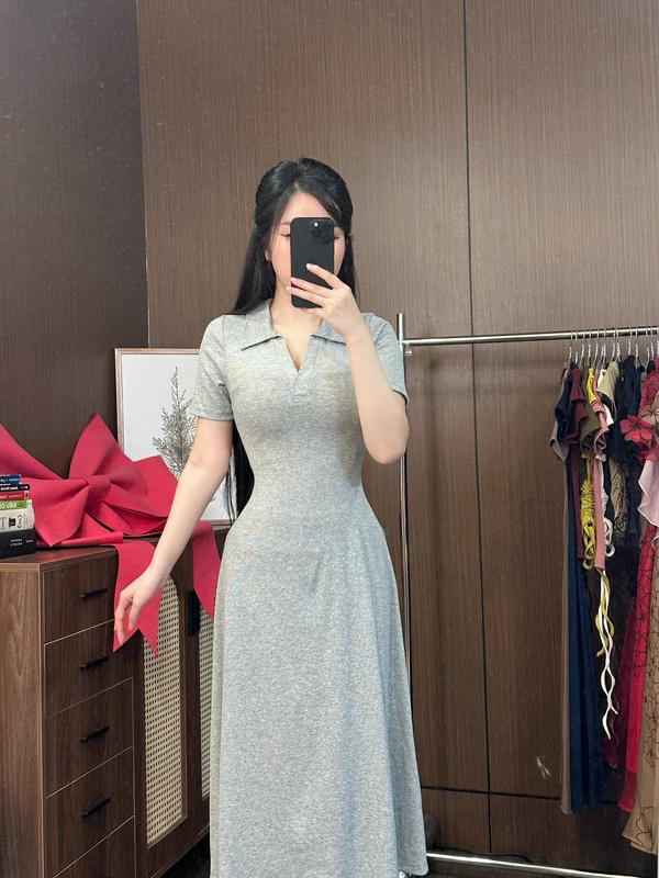 (B86) Đầm polo thiết kế form xoè tôn dáng che khuyết điểm tốt vải mặc mát đi chơi đi làm đều đẹp đầm xinh nhẹ nhàng đầm đi tiệc đi làm đi chơi B86