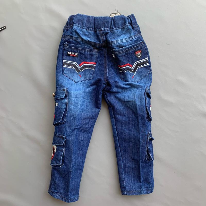 Celana Anak Laki-Laki Jeans Cargo Denim Biru 4-13 Tahun - Celana Panjang Fashion Lebaran 1