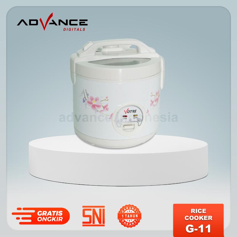 【COD】Votre Rice Cooker G-11  Penanak Nasi Desain Elegan dengan Lapisan Tutup Kaca Free Saringan Kukus 5