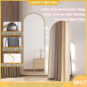Standing Mirror Cermin Standing 165 X 60 CM Cermin Tubuh Kaca Kaca Cermin Gantung Cermin Aestheitc Cermin Dinding Full Body