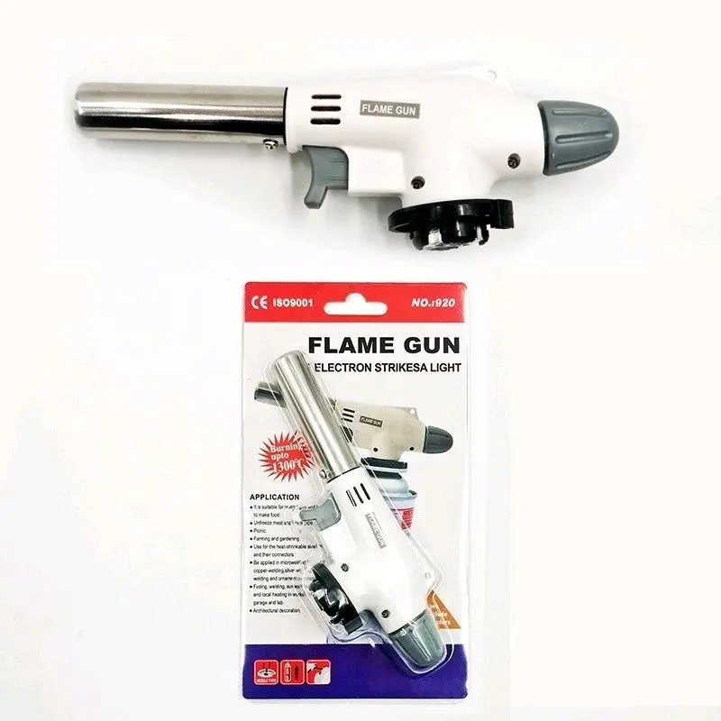 Flame Gun Torch Pemantik Kepala Gas Kaleng Tabung Portabel 0