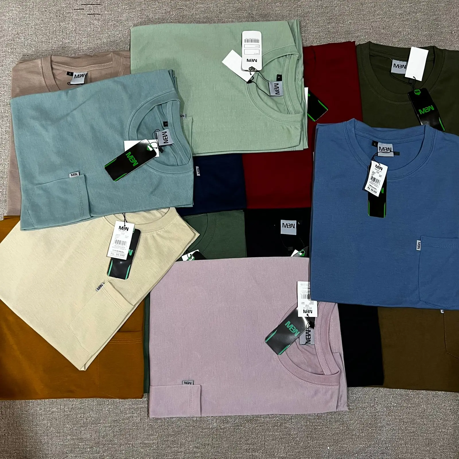 Paket 4 Pcs Kaos Pocket Saku Bahan Semi Cotton 24s  Ukuran L-XL-XXL/Terbaru dan Terlaris Katun Polos Pria