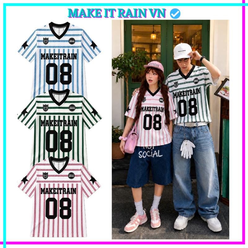 [CÓ QUÀ TẶNG] Áo Thun Thể Thao Local Brand Số 08 Make It Rain Việt Nam, Unisex Nam Nữ From Rộng Tay Lỡ từ 30kg đến 100kg