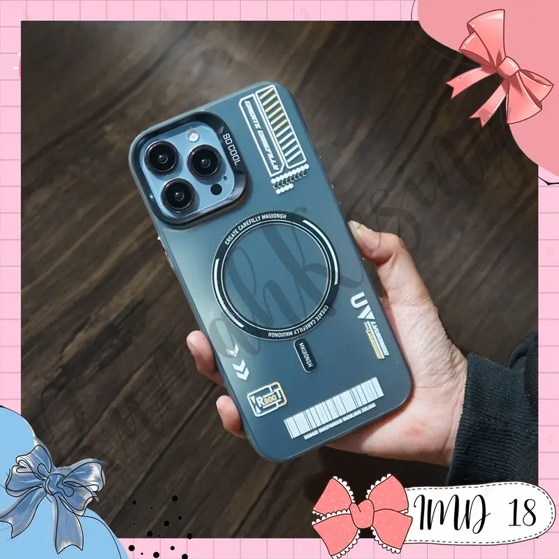 Case Hp IMD Hologram Black Motif Magsafe [IMD - 18] Untuk Semua Tipe Hp IMD BLACK 2