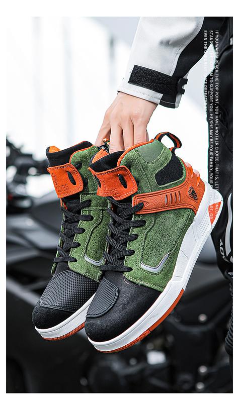 Product Introduction of New Motorcycle Boots Riding Male Genuine Leather Four Seasons Off-Road Biker Shoes Motocross Racing Moto Enduro Drop Protection 17